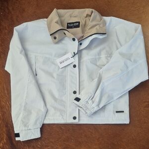 Noize Raincoat - Light Gray and Beige